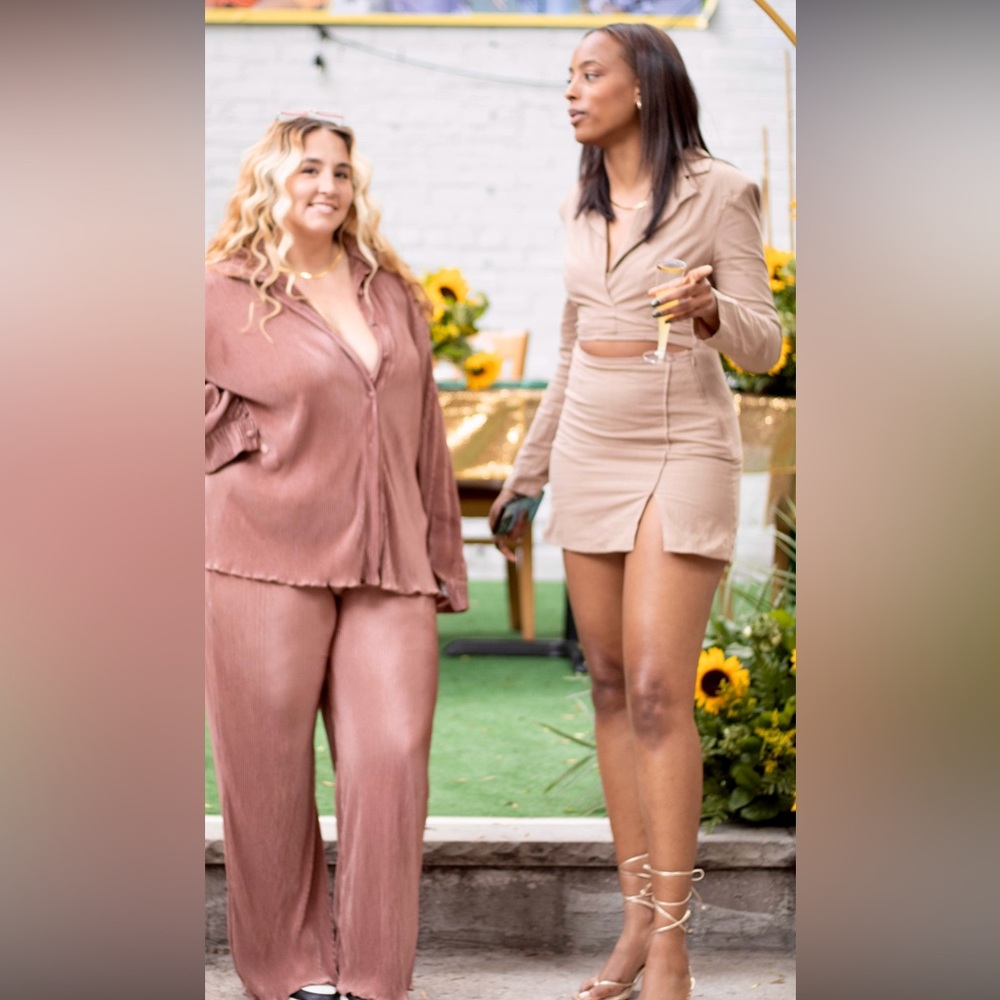 Mini Brown Cross Over Dress